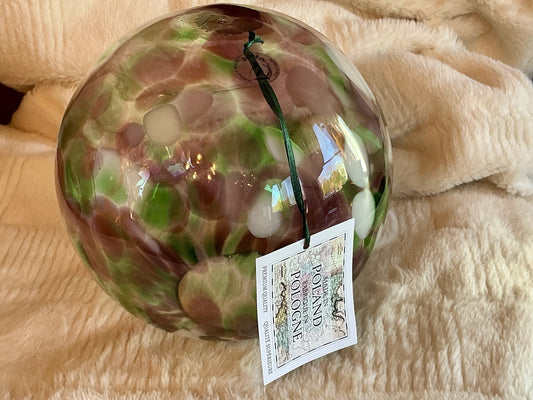 Zorza Handmade Glass Mouth Blown and Decorated 7” in diameter