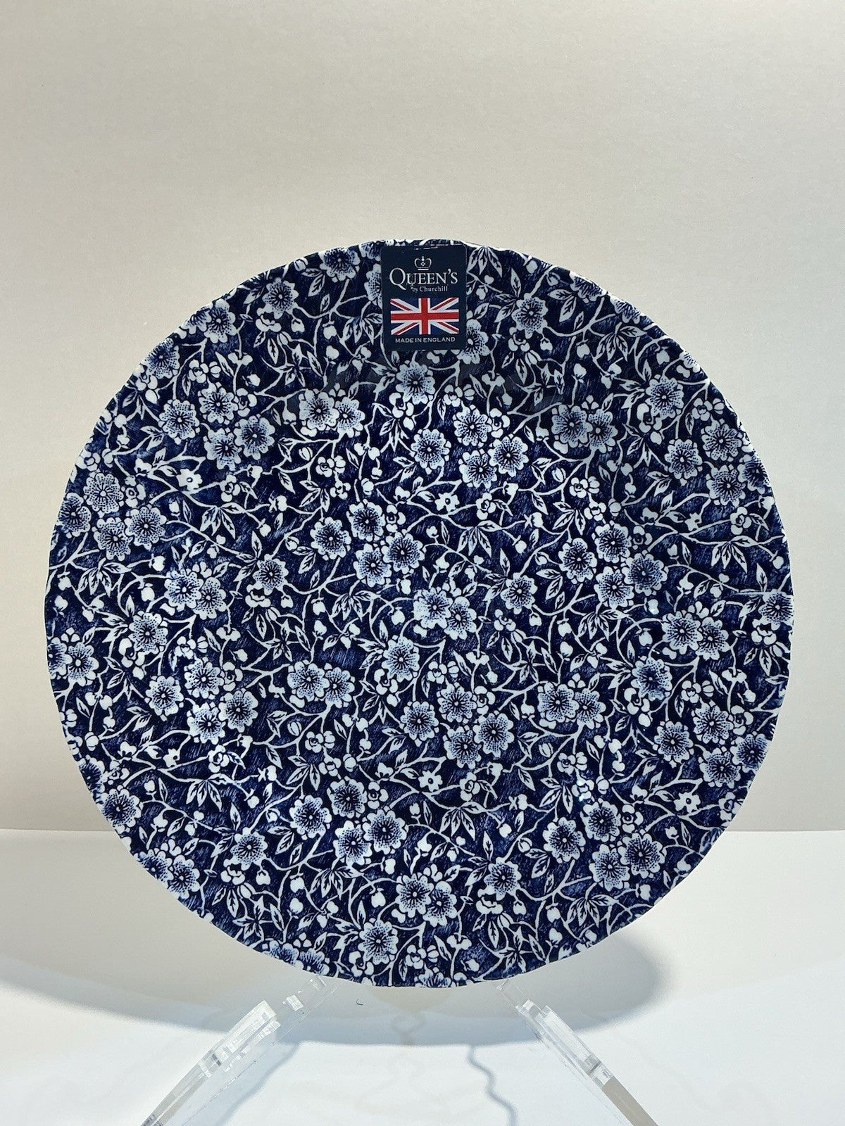 Queen’s Calico Blue Churchill Royal Wessex 10 1/4 Dinner Plate Made In England