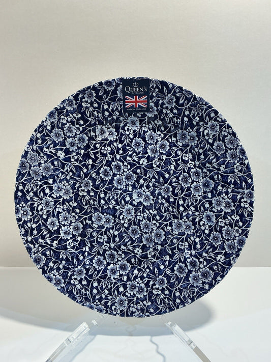 Queen’s Calico Blue Churchill Royal Wessex 10 1/4 Dinner Plate Made In England