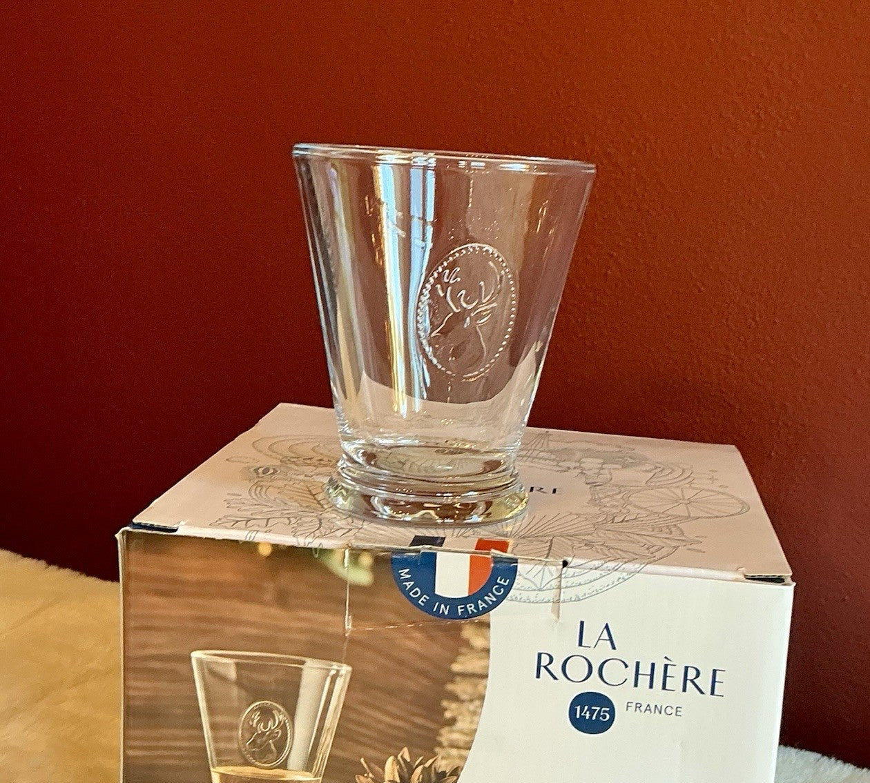 Set Of 2 La Rochère Alpine Deer Tumblers 9.2 oz
