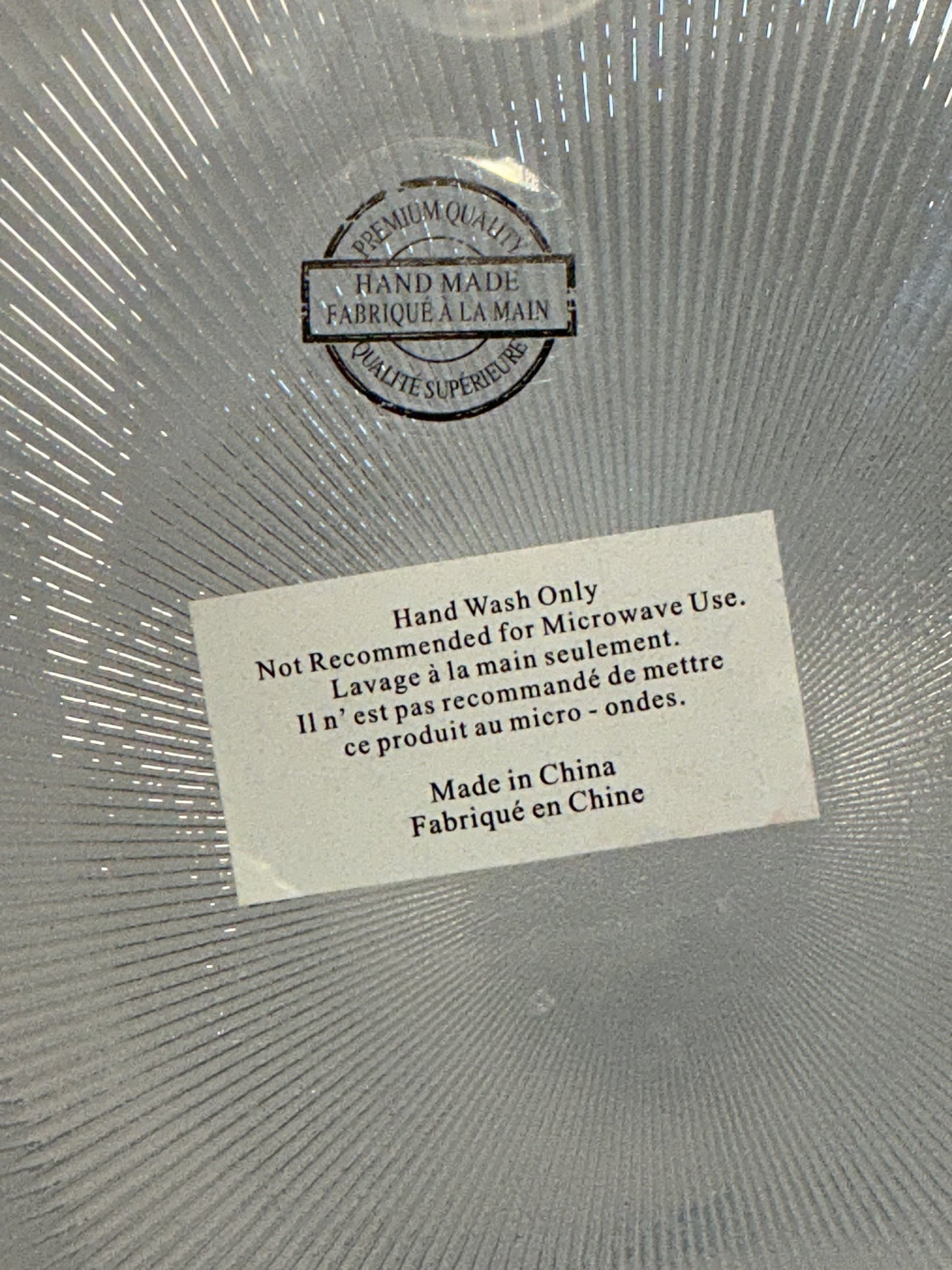 Clear Textured Glass Charger Plate w/ Gold Rim 13” multi use, make a perfect gift
