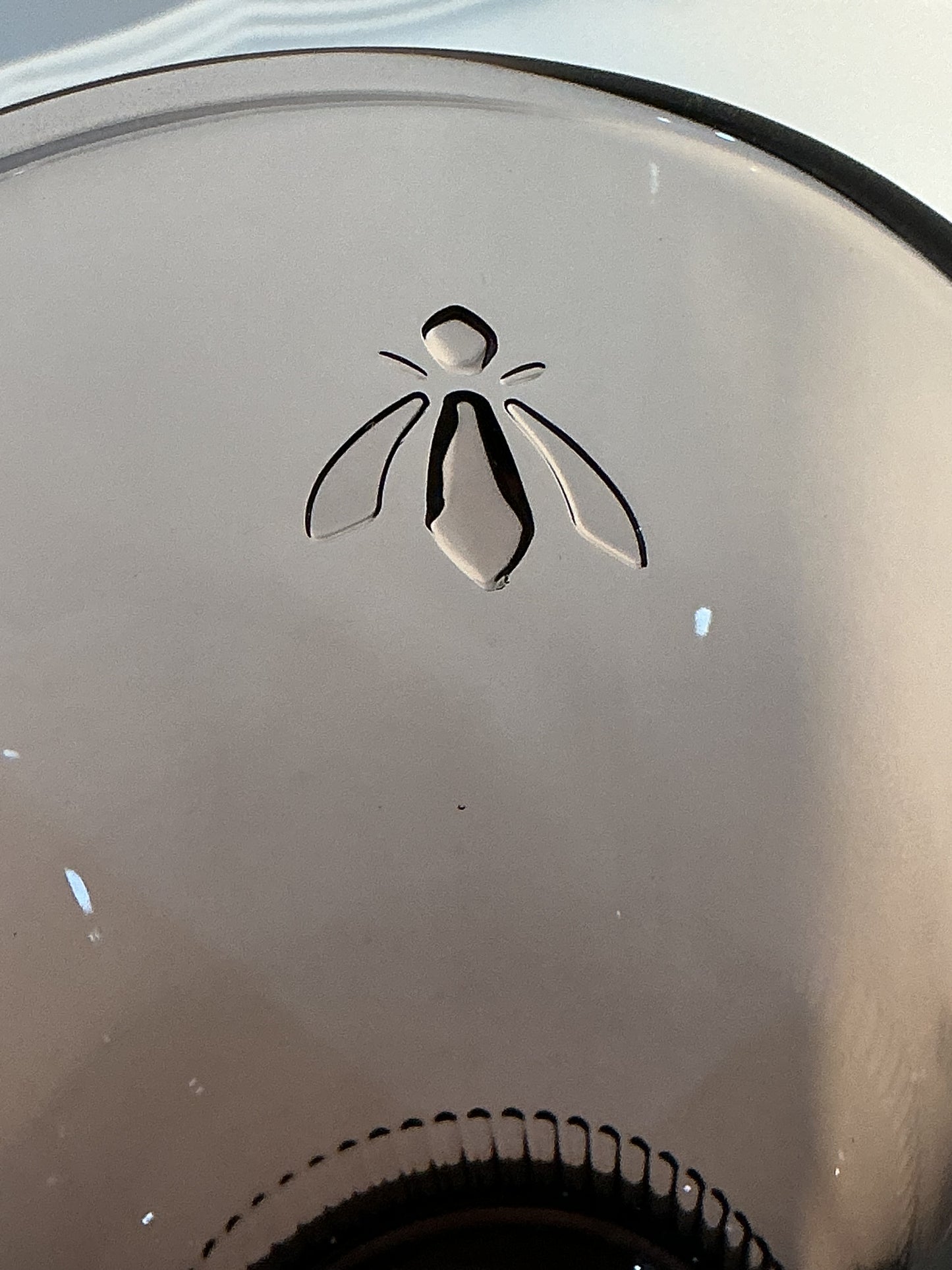La rochère Bee Collection large Tumbler Aubergine Color, Made in France