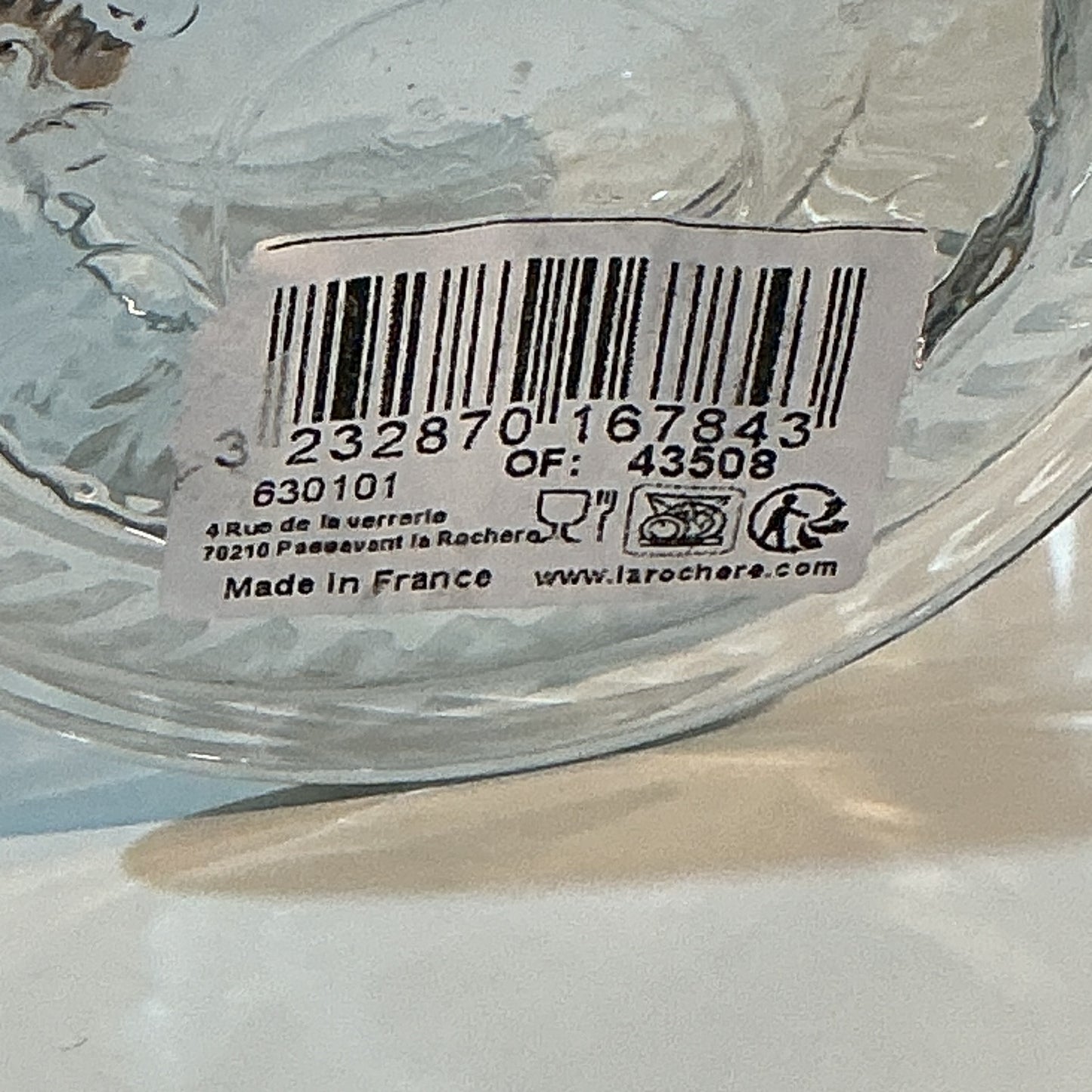 La Rochère Versailles baroque design clear bowl 20oz made in France inspired by the Palace of Versailles