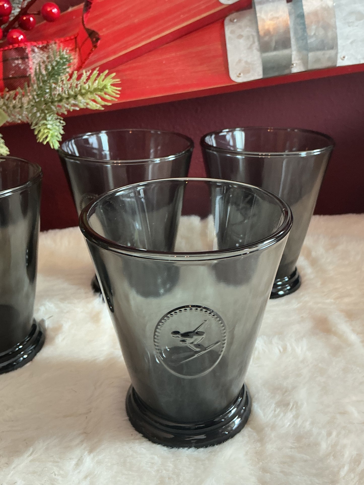 La Rochere Alpine Ski Tumbler Gray Drinking Glasses