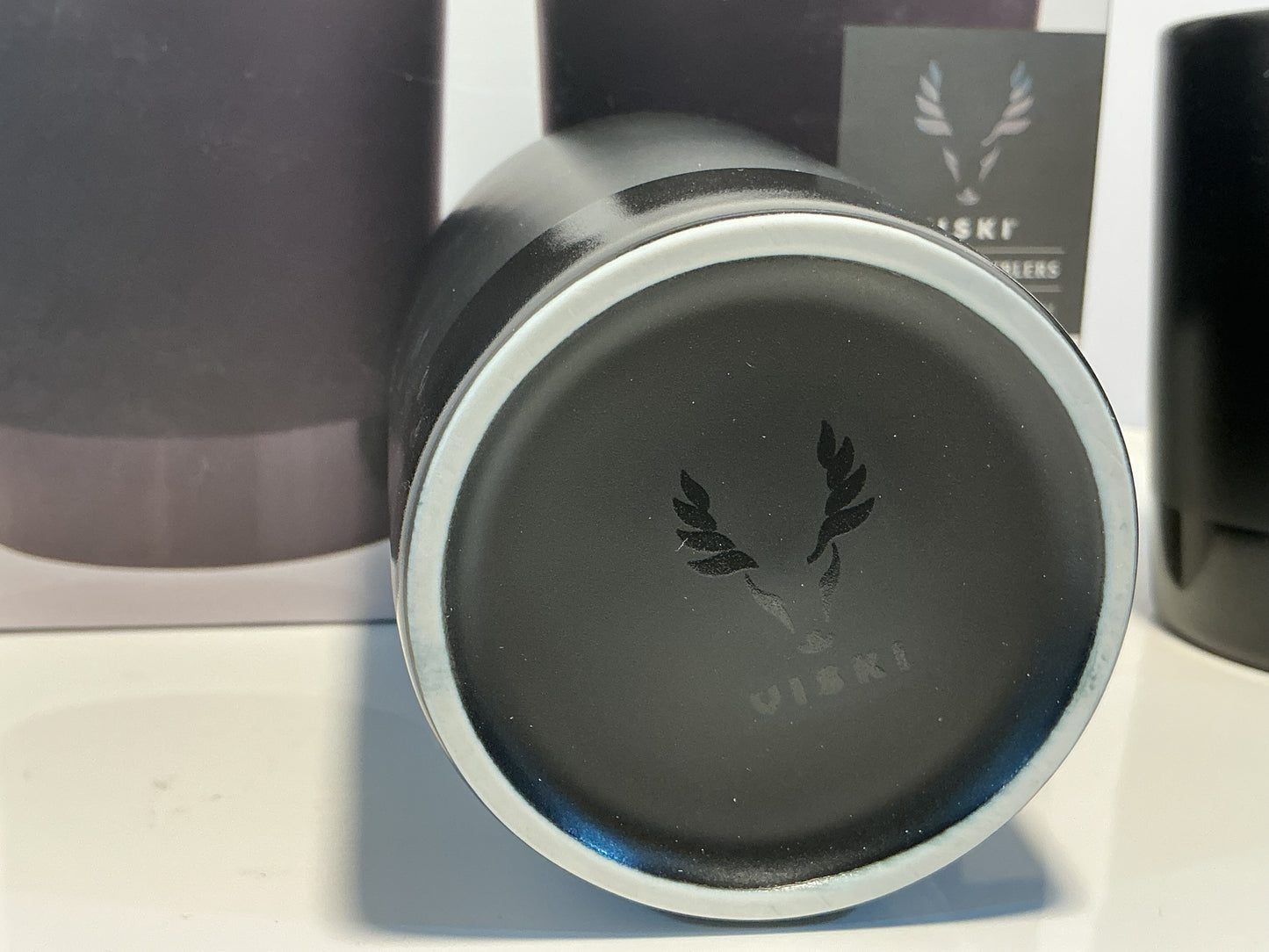 Viski Harrison Black Ceramic Stoneware 8.5 oz Tumblers Set of 2