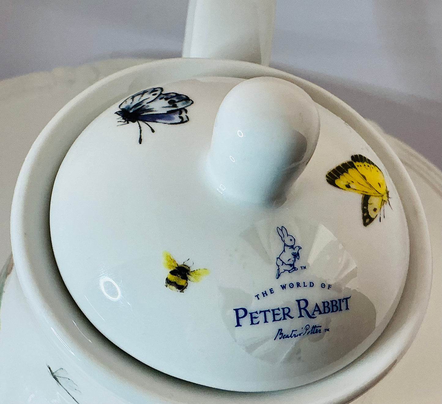 Beatrix Potter Peter Rabbit Set of 2 Mugs and Coffee/Teapot for Easter Celebration