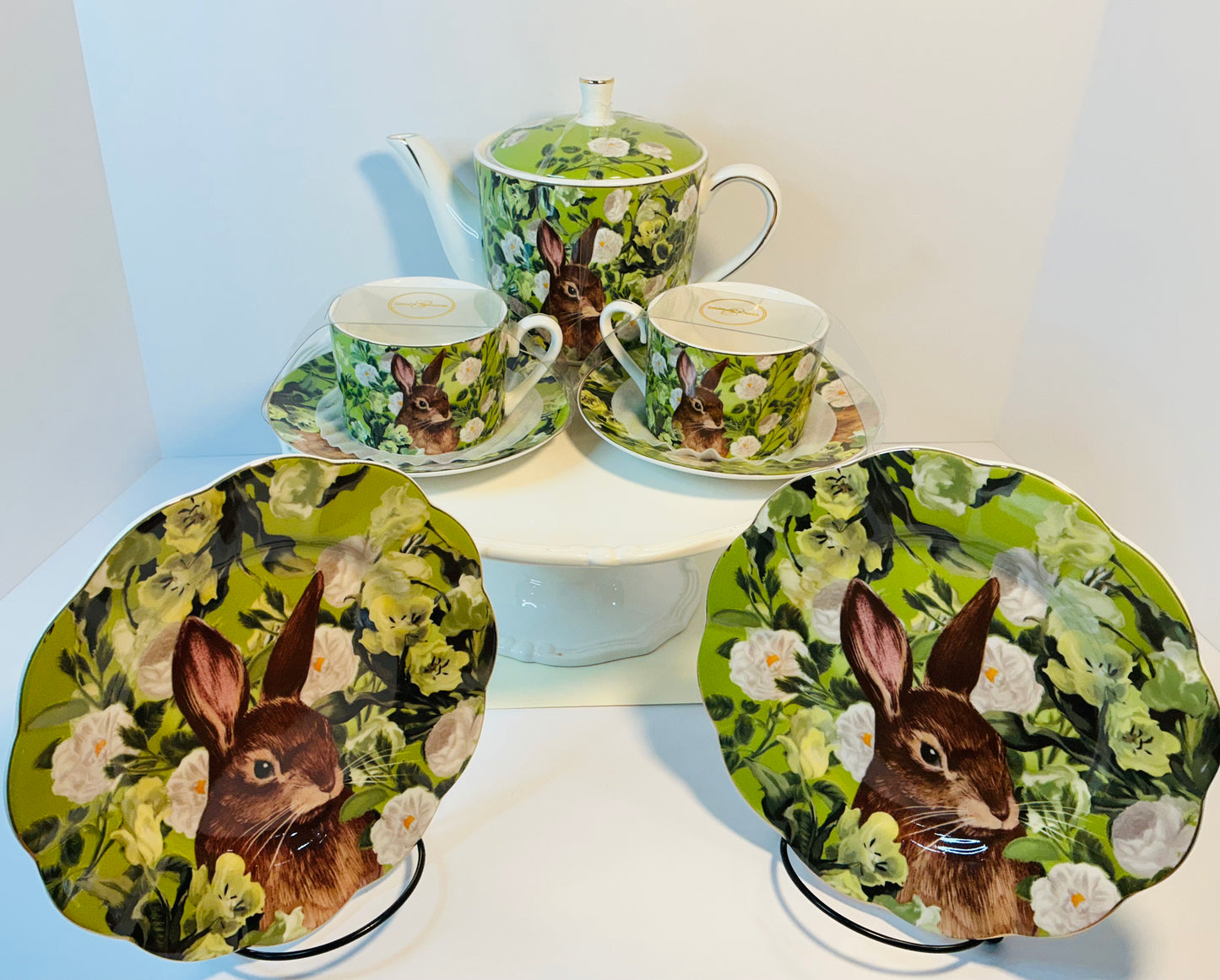Grace’s Teaware Set of 5pcs from the Bunny in Bloom Collection for Easter !