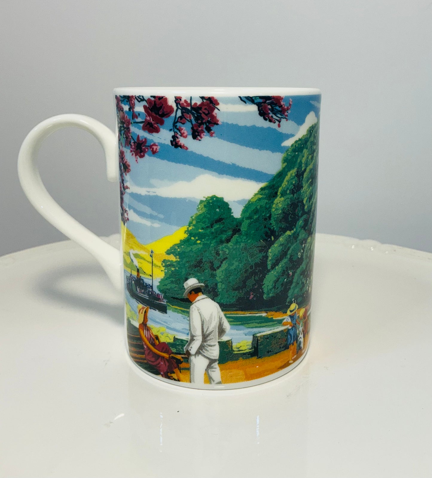 National Trust Exclusive China Set of 4 Different Themed Fine Bone China Mugs, Made in England