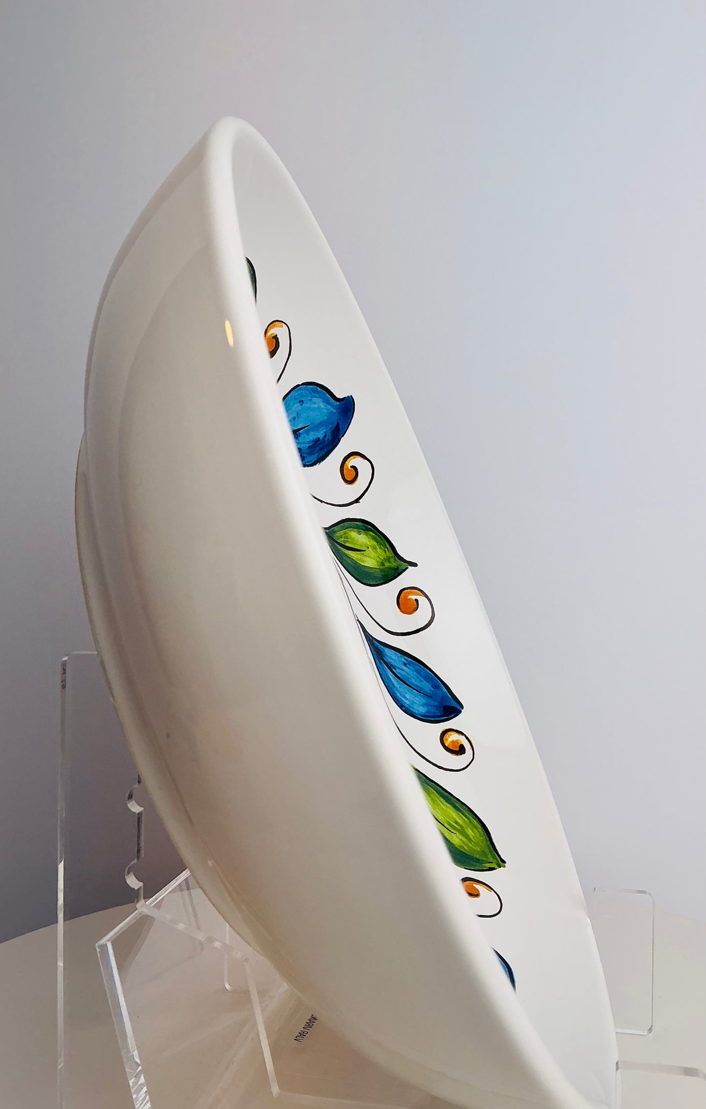 Nova Deruta Italian Hand Painted Ceramic Serving Bowl 12" – 3 Patterns – Made in Italy