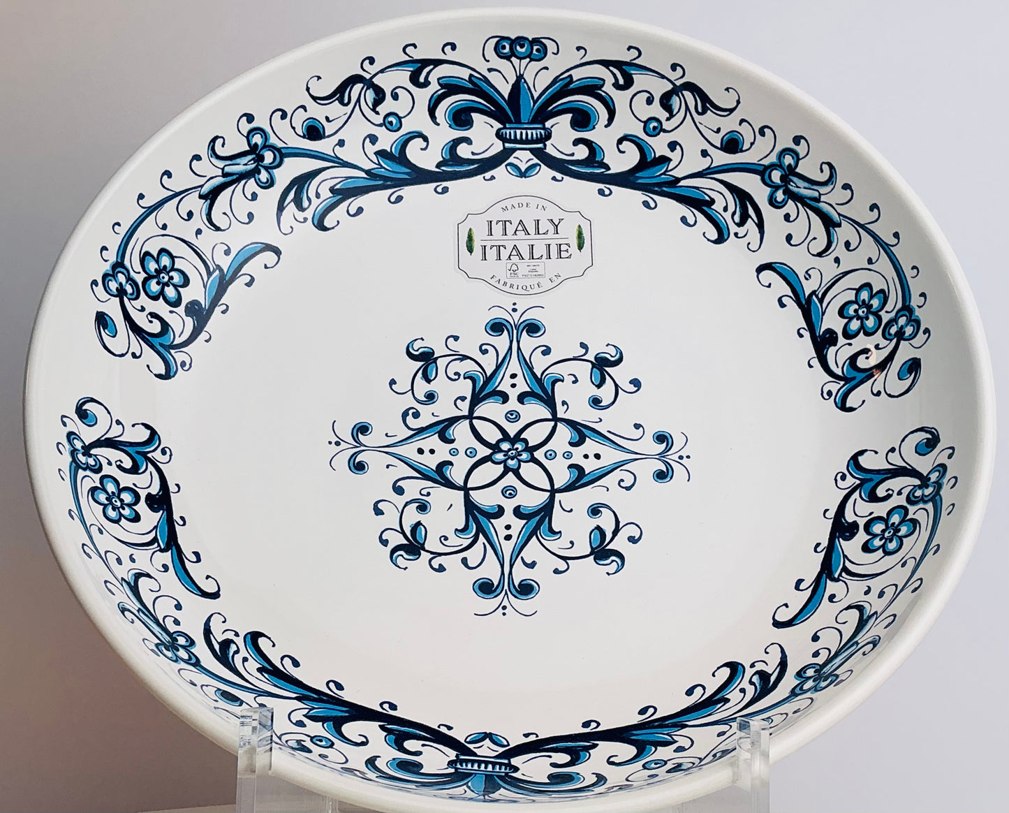 Nova Deruta Italian Hand Painted Ceramic Serving Bowl 12" – 3 Patterns – Made in Italy