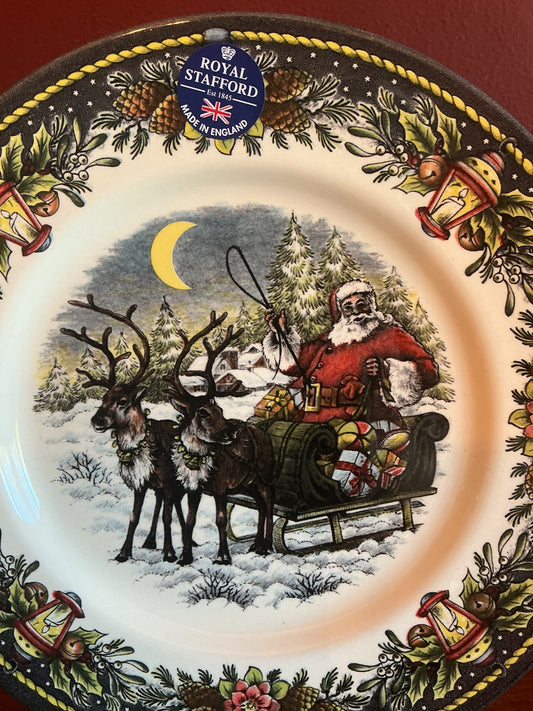 Royal Stanford Santa’s Sleigh Dinner Plate 11”