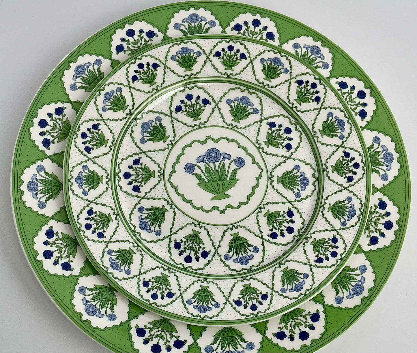 Grace’s Teaware Ceramic Plate Set / Dinner & Salad Plates / Blue Floral OR Green Design