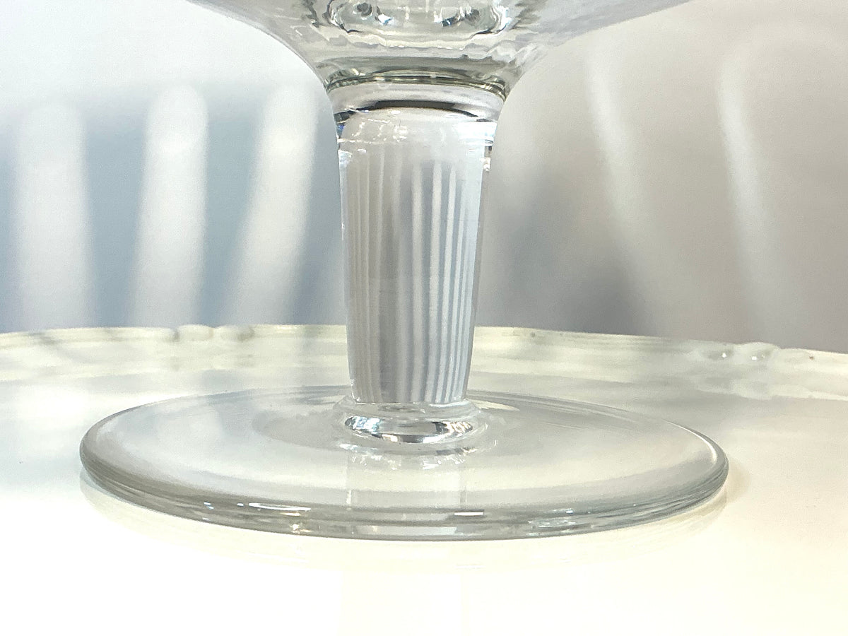 Krosno Hand blown Centerpiece Bowl, 9”x6” Made in Poland