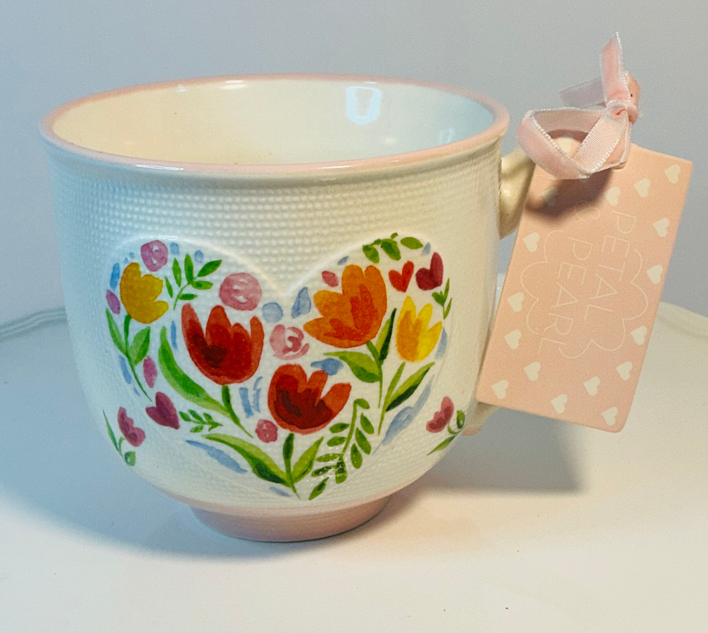 Petal & Pear Oversized Heart Mug 20 oz