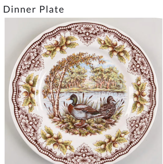 Royal Stafford Homeland Ducks Dinner Plate 11" - Discontinued Victorian English Pottery