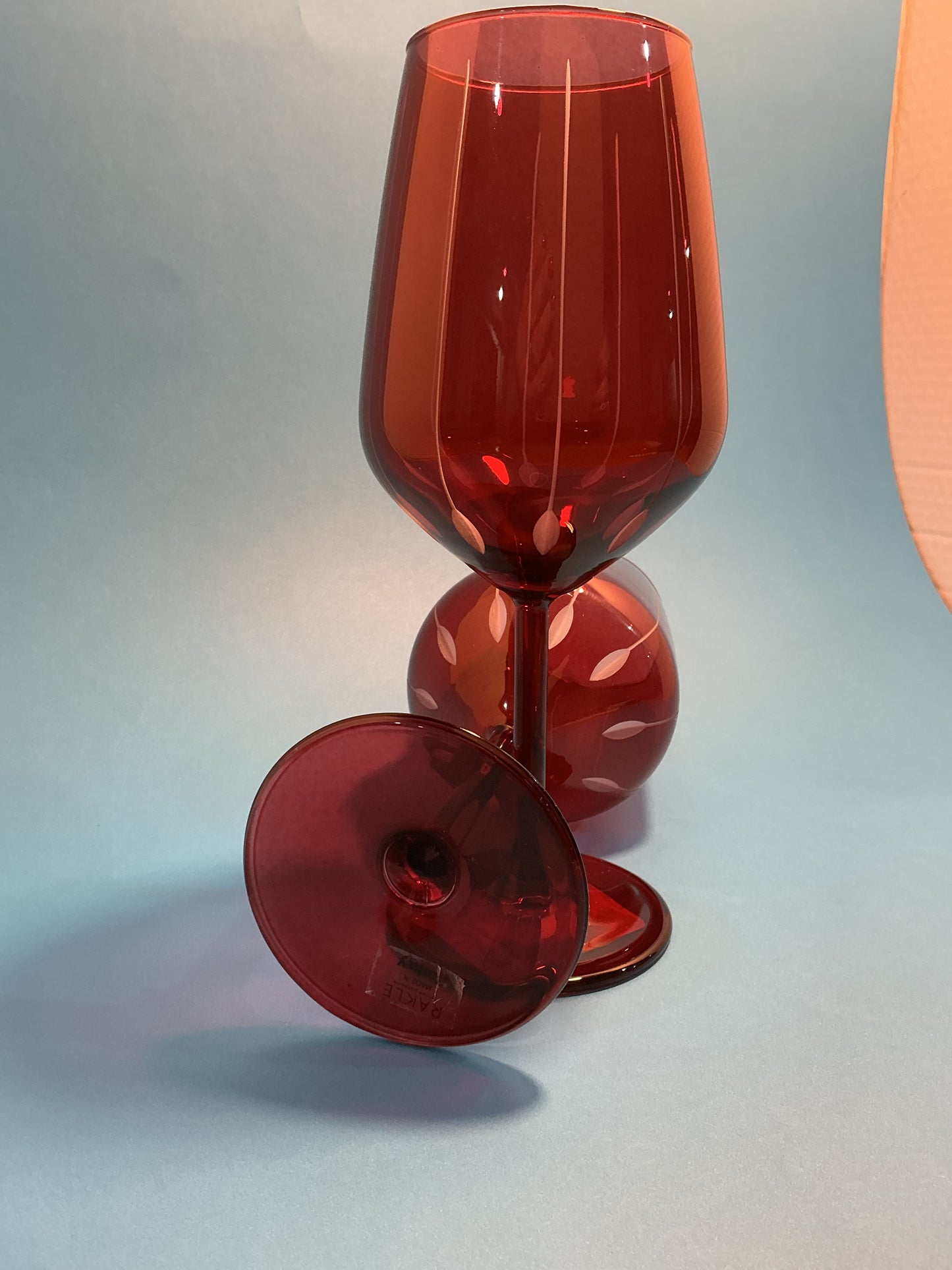Rakle Wine Glasses Red set of 2 made in Turkey