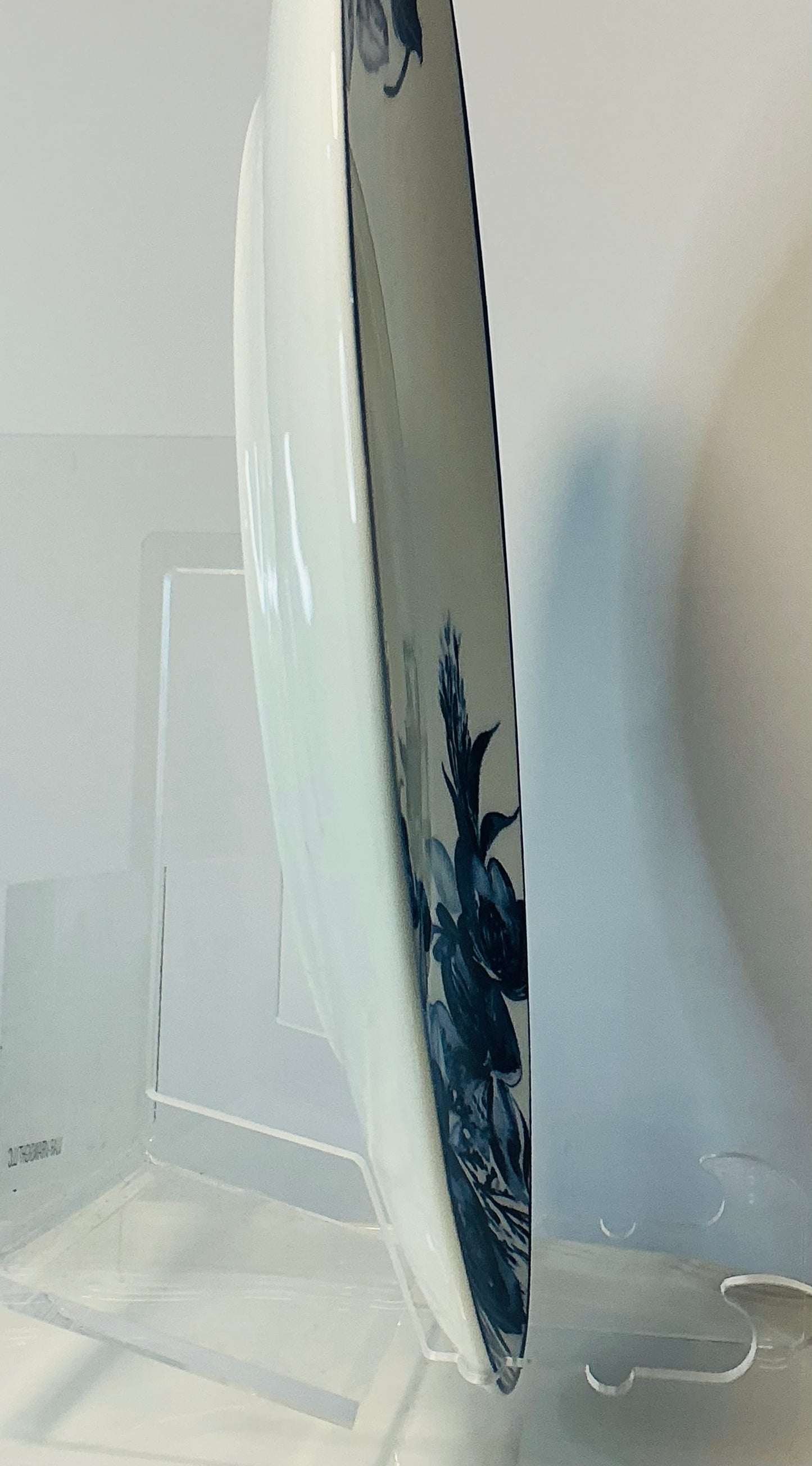 Mikasa DARCY 11” Dinner Plate adorned with a vivid blue floral pattern, crafted of Bone China
