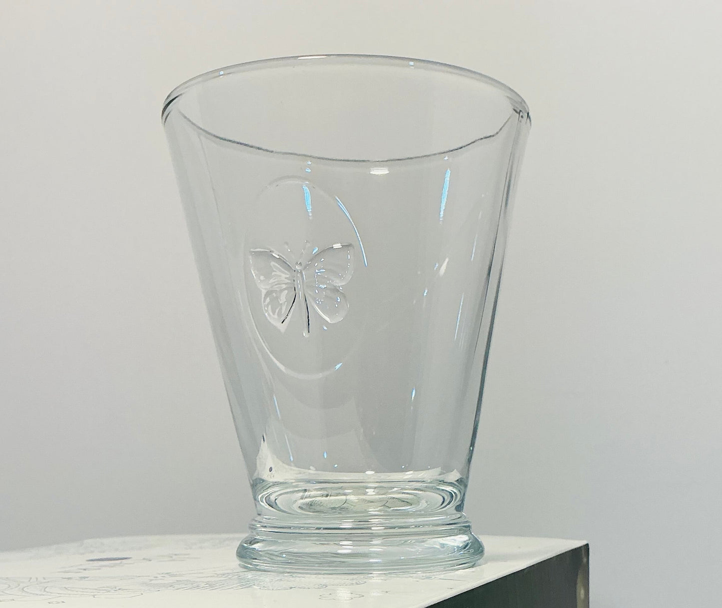 La Rochère Papillon (butterfly)Clear Wine Glasse Made in France 6 "