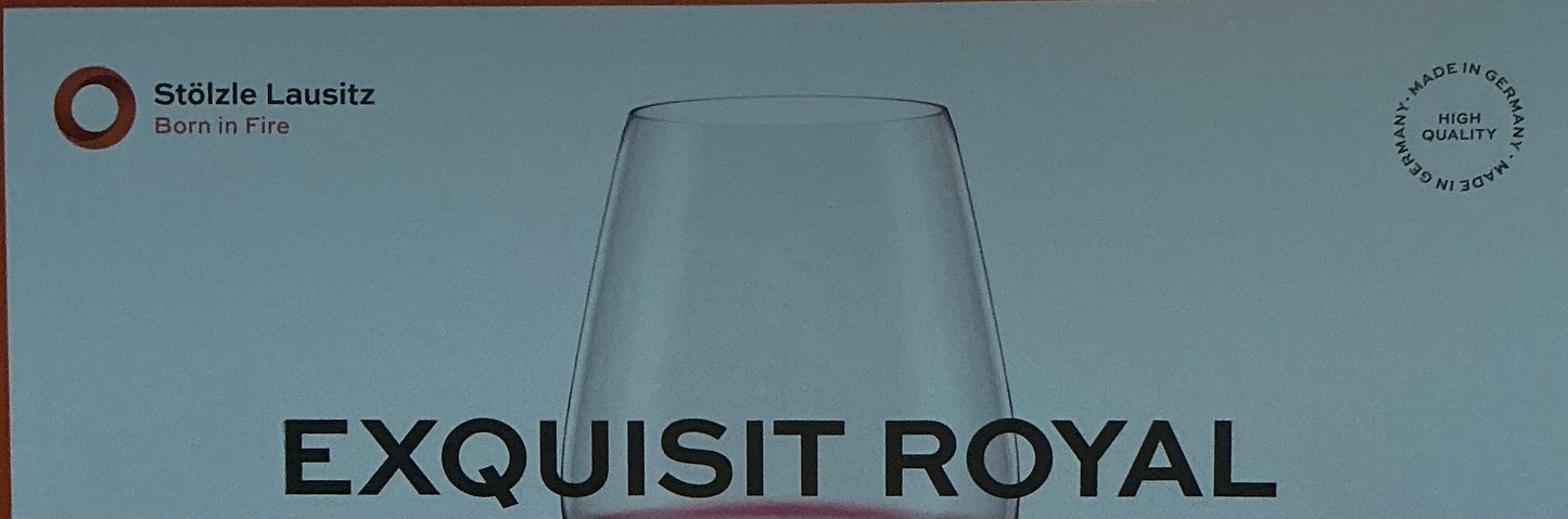 Stölzle Lausitz set of Two Bordeaux Wine Glasses 21 3/4oz H 10”, O4” Made in Germany