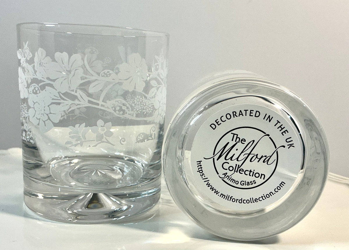 Milford Collection LADYBIRD Set of 2 Whisky Tumbler Elegance Made in England