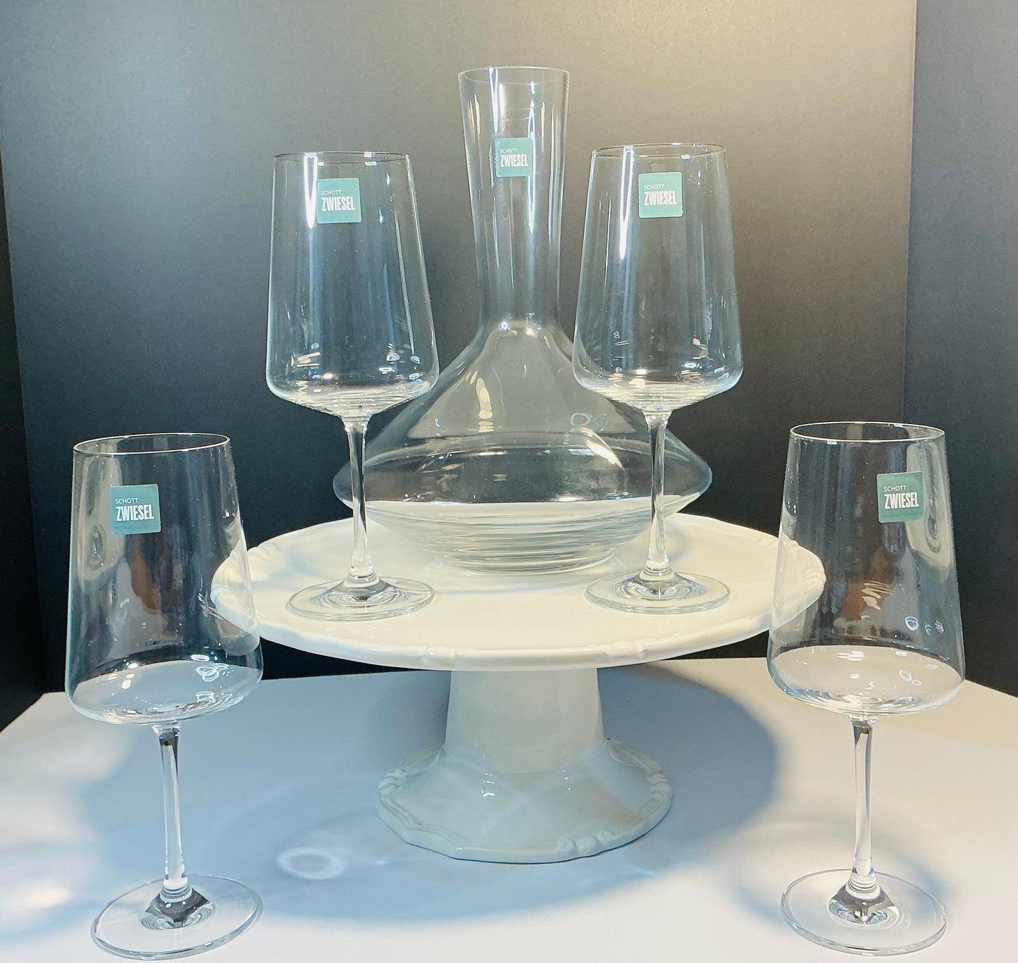 Scott Zwiesel Pure/Tour  5 pcs Wine Set: Decanter & 4 Tritan Crystal Glasses. Made in Germany
