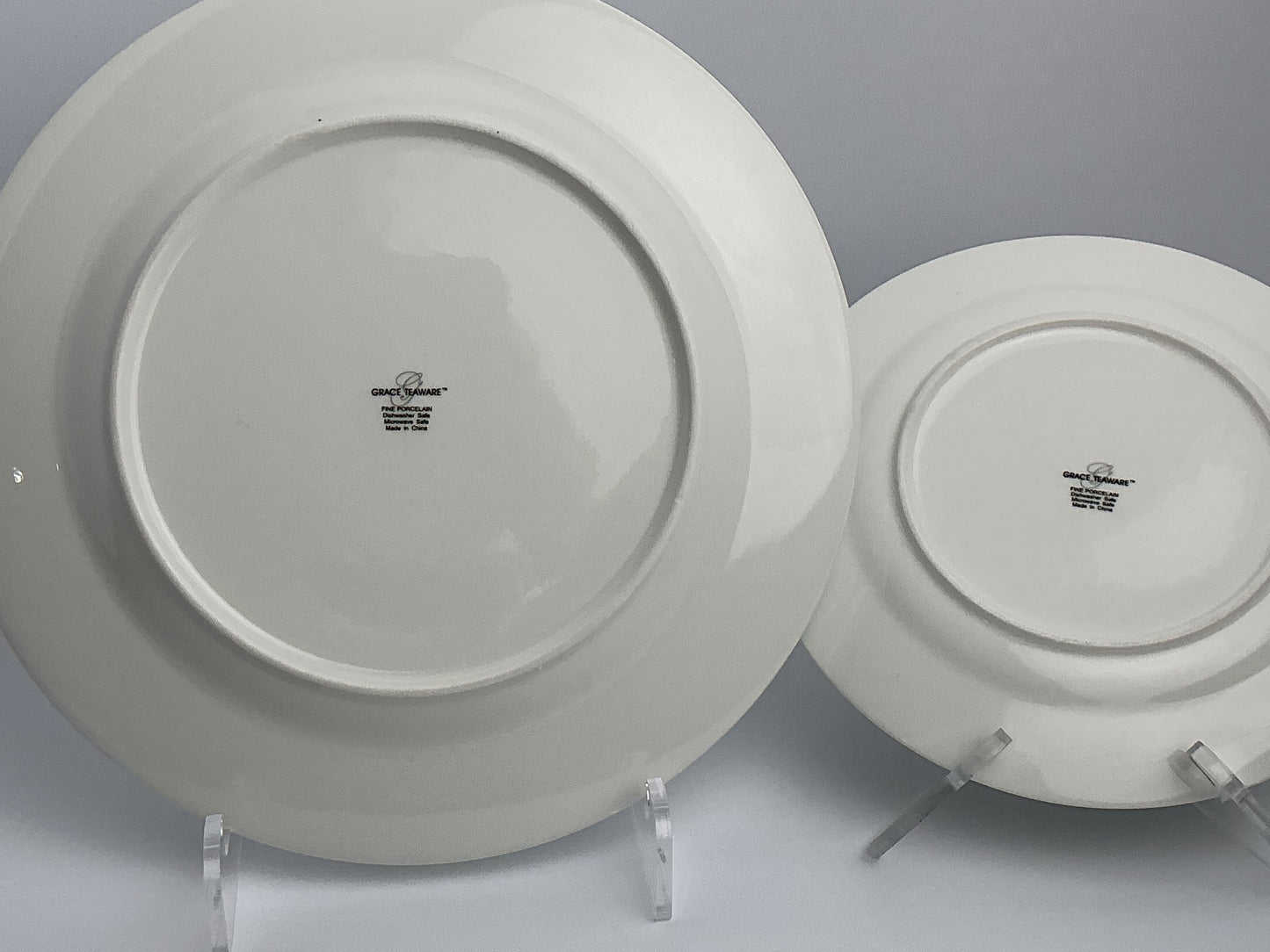 Grace’s Teaware Ceramic Plate Set / Dinner & Salad Plates / Blue Floral OR Green Design
