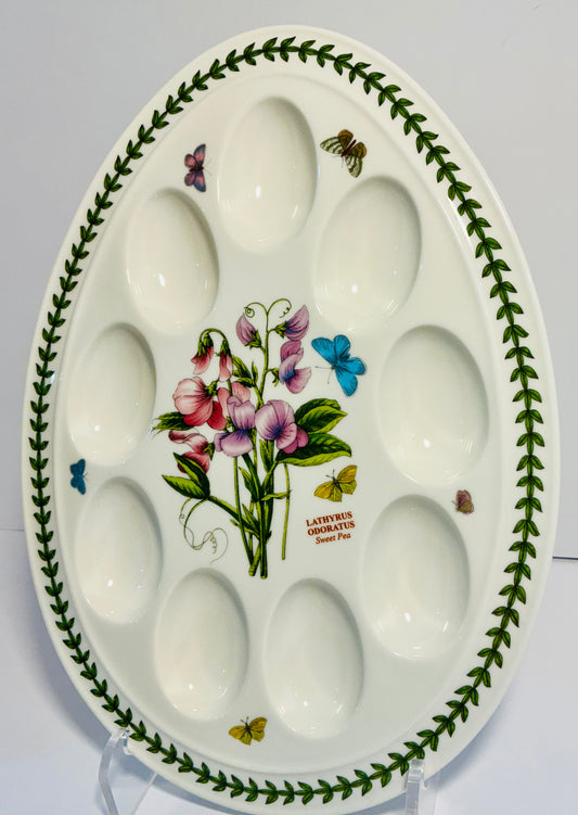 Portmeirion Botanic Garden Sweet Pea Deviled Egg Easter Serving Plate