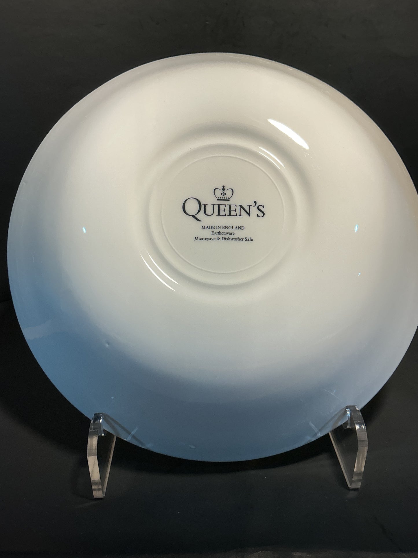 Queen’s Kujaku Blue and White Porcelain 9” Bowl. Made in England