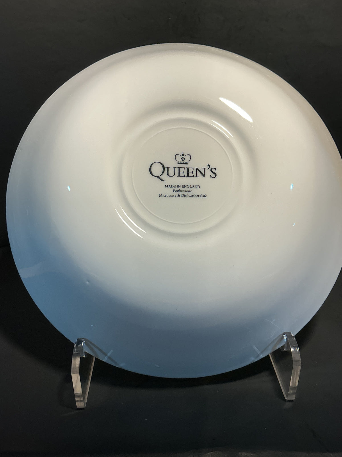 Queen’s Kujaku Blue and White Porcelain 9” Bowl. Made in England