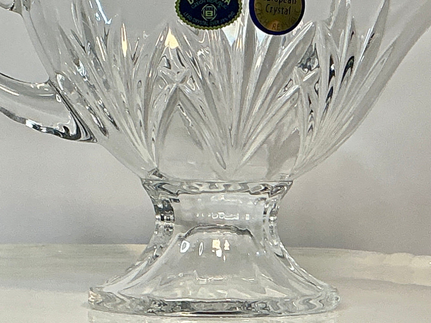 Bohemia Czech Republic Lead Crystal Gravy Boat
