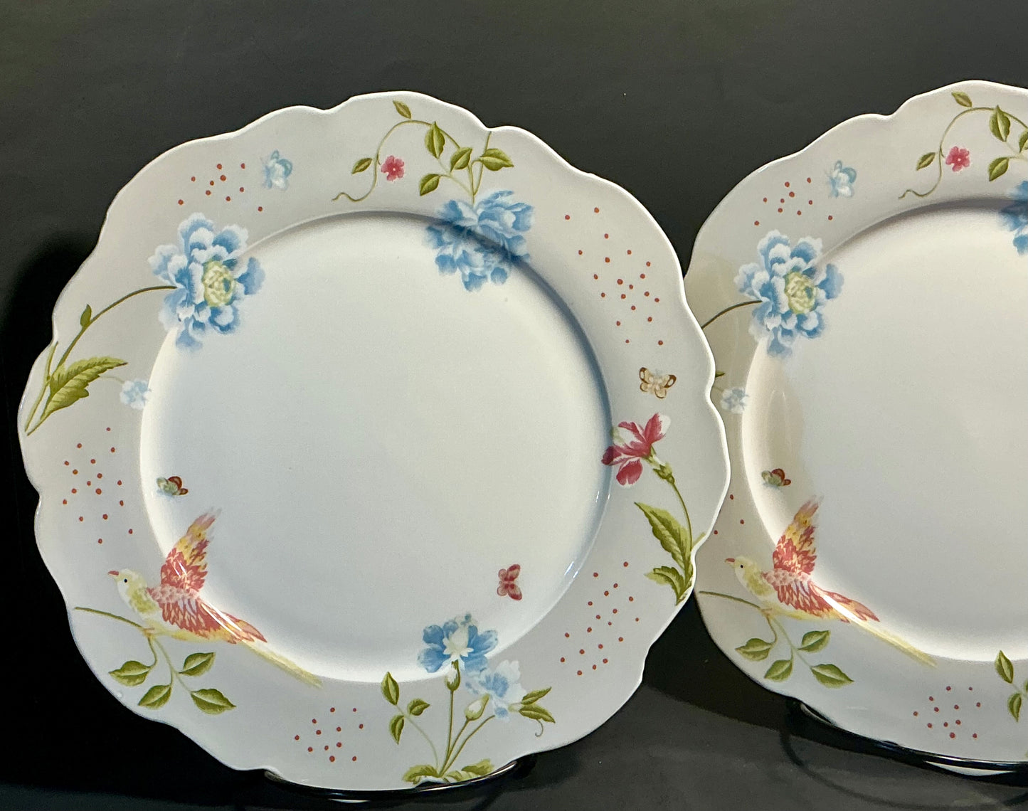 Laura Ashley set of 2 Side/Salad Plates 9” Heritage Collectibles