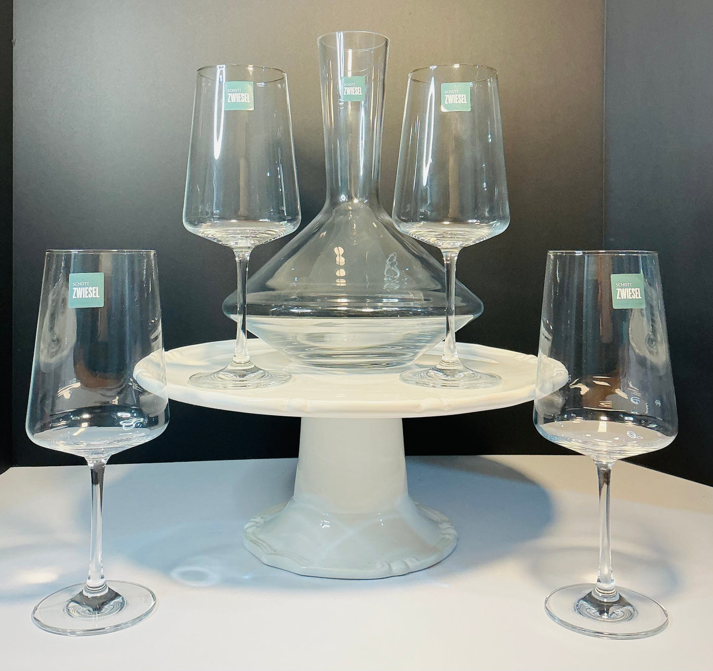 Scott Zwiesel Pure/Tour  5 pcs Wine Set: Decanter & 4 Tritan Crystal Glasses. Made in Germany