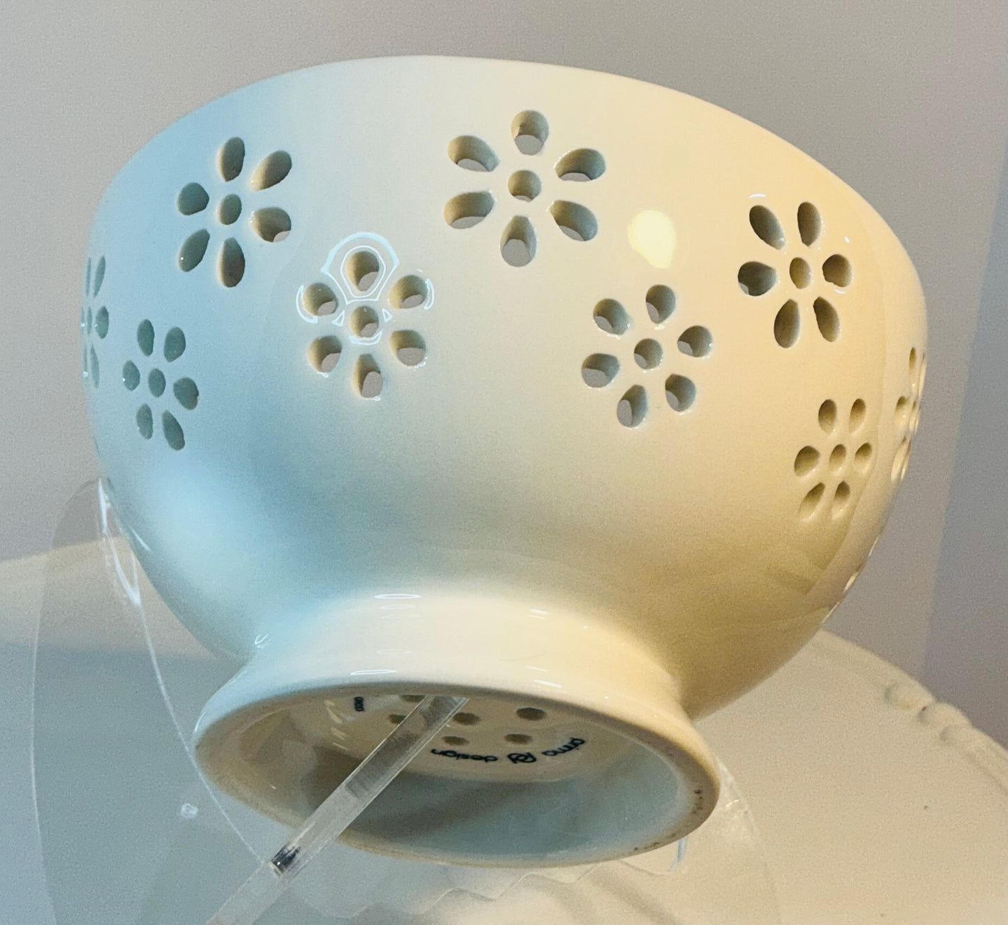 Prima Design Blue Floral Berry Bowl 6”x3.5”
