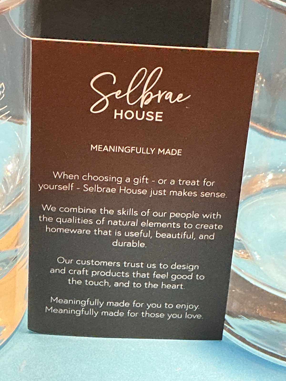 Selbrae House glass tumblers with Fishing Themed Etching of a person fly fishing set of 2 made in Scotland