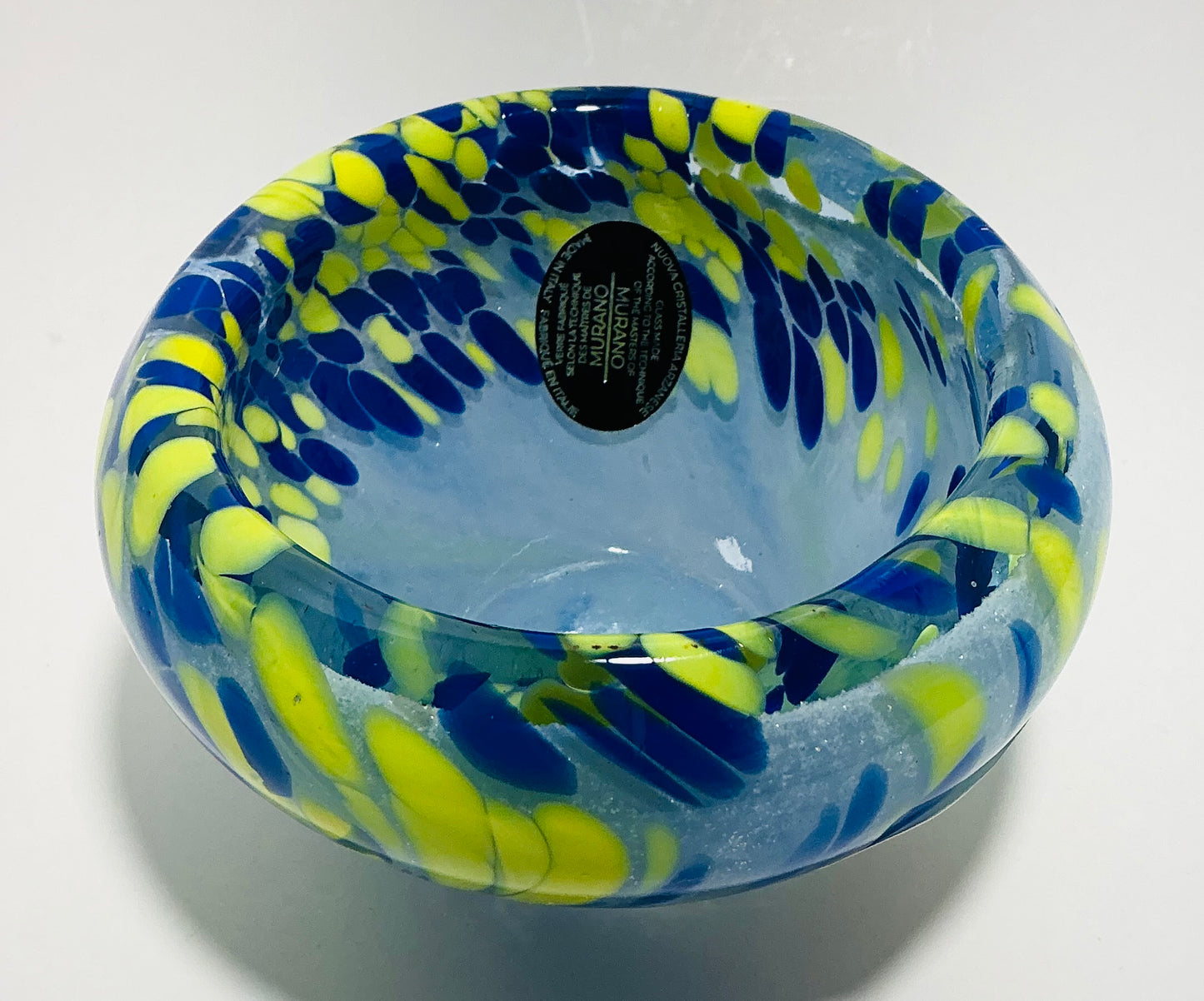 MURANO Style Candy or Key Bowl Nuova Cristalleria Arzanese hand blown in Italy