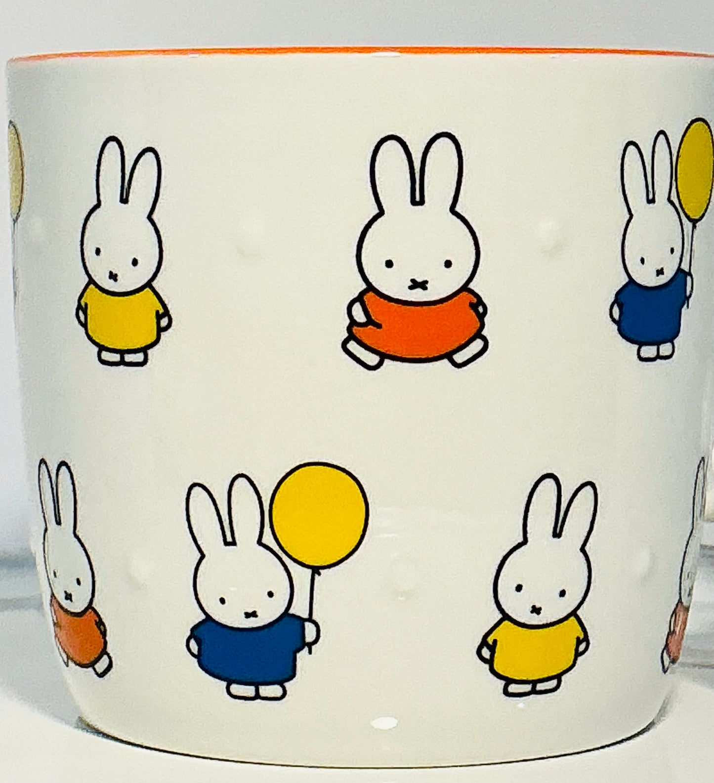 MIFFY by Magenta Orange interior w/ colorful bunny characters and balloons 18oz