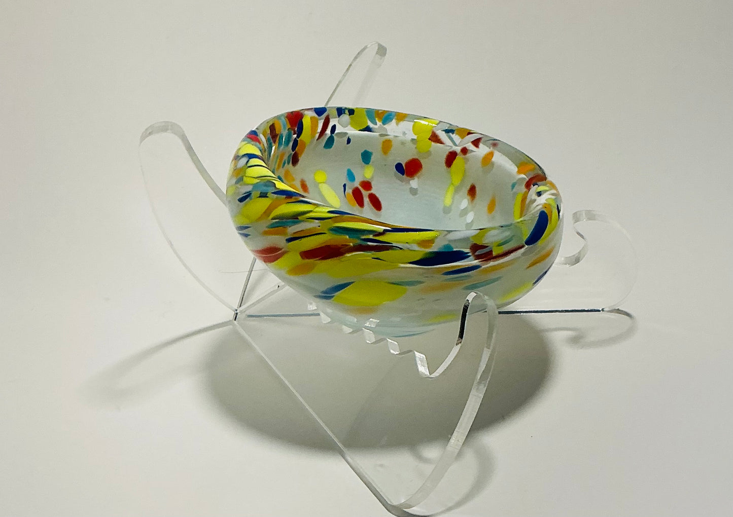 MURANO Style Candy or Key Bowl Nuova Cristalleria Arzanese hand blown in Italy