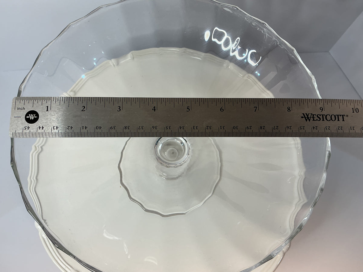 Krosno Hand blown Centerpiece Bowl, 9”x6” Made in Poland