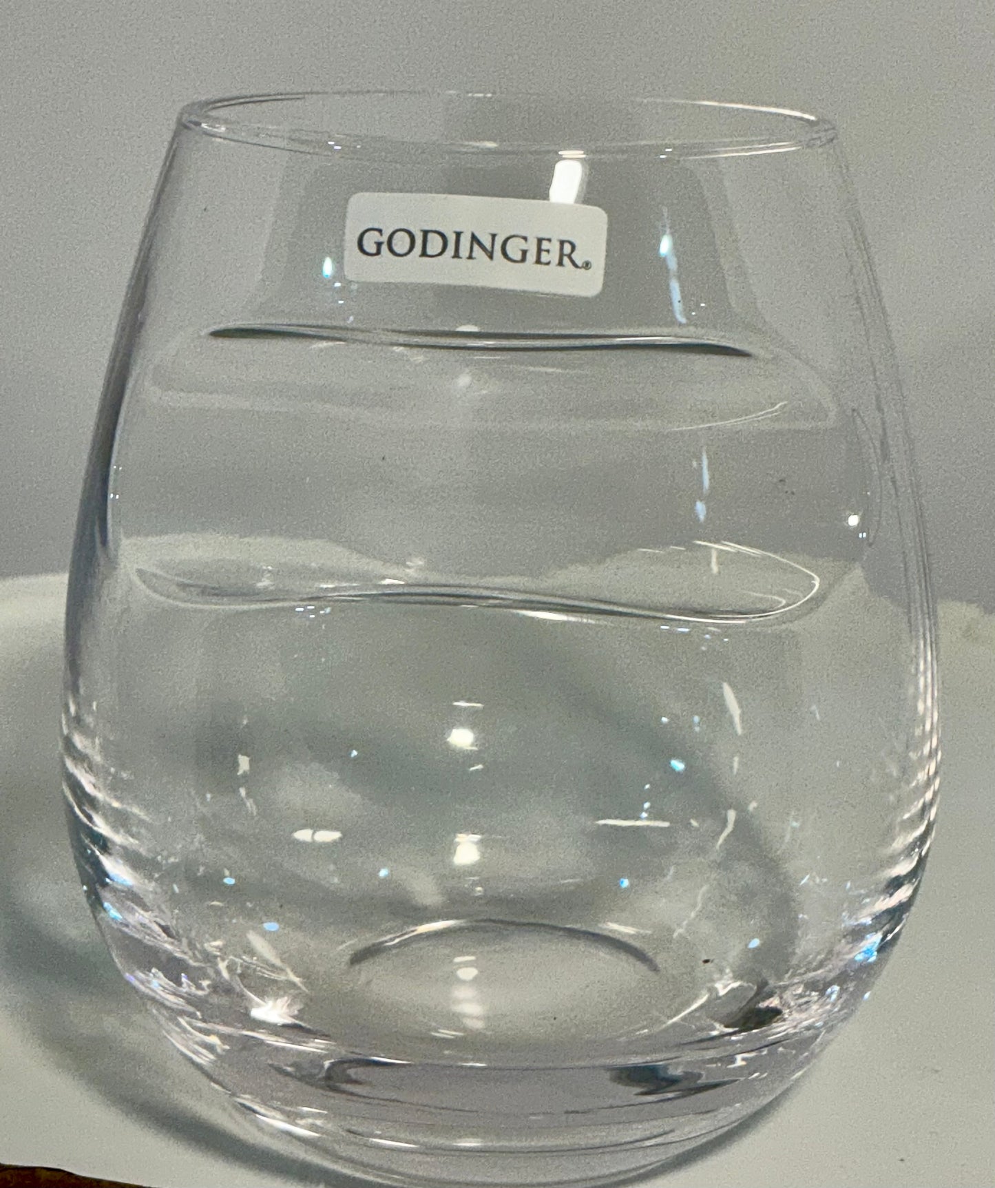 Godinger Handmade Crystal Stemless Cigar Tumbler-12oz Whiskey Glass w/ Built in Cigar Rest
