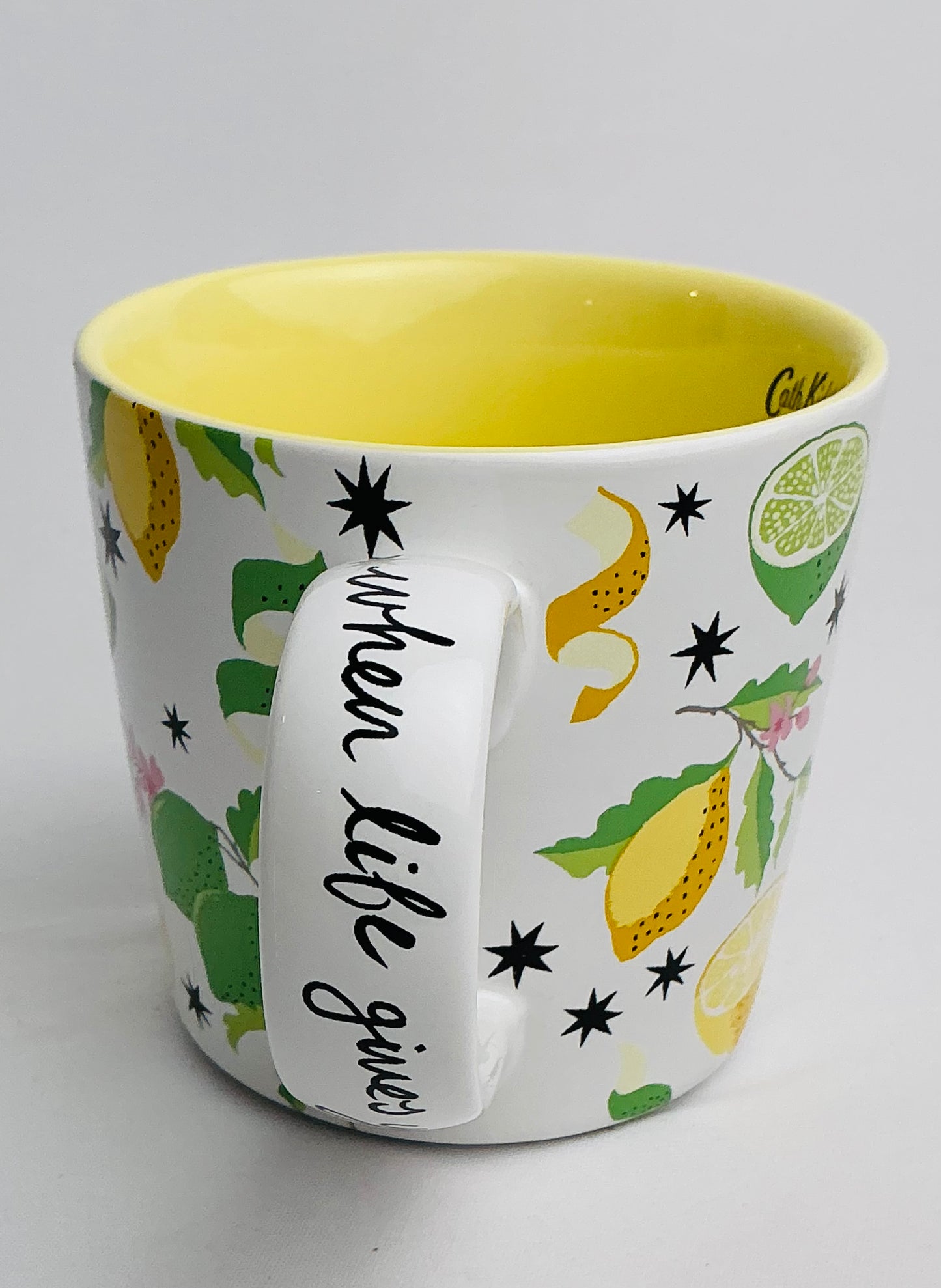 Cath Kidston Lemon/Lime “when life gives you” elegant mug made in England 12oz