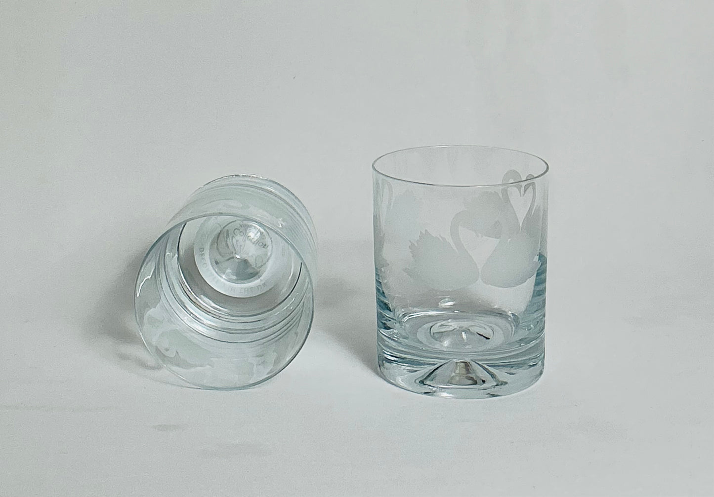 Milford Collection SWAN set of 2 Whiskey Tumbler Elegance, Made in England