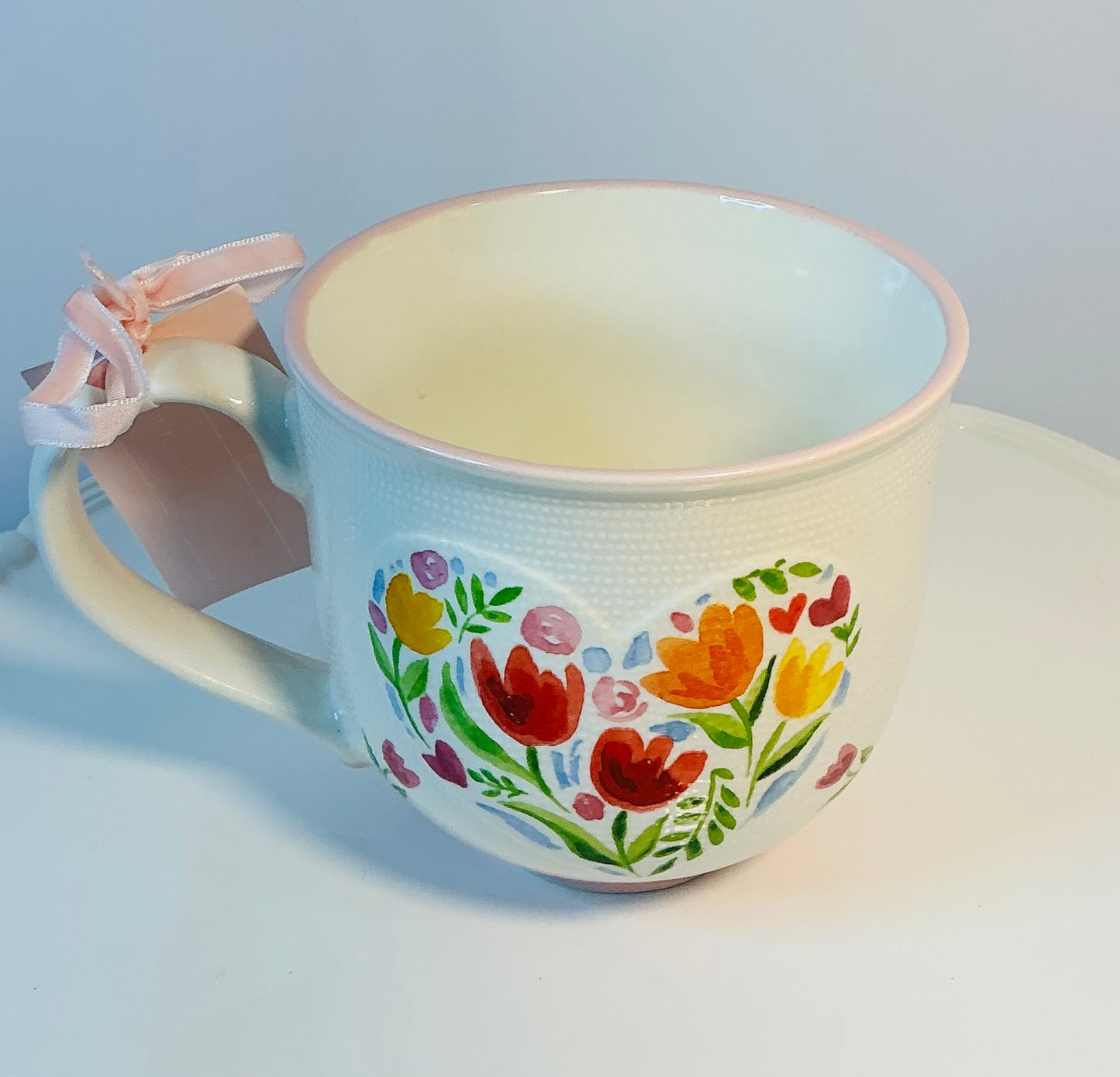 Petal & Pear Oversized Heart Mug 20 oz