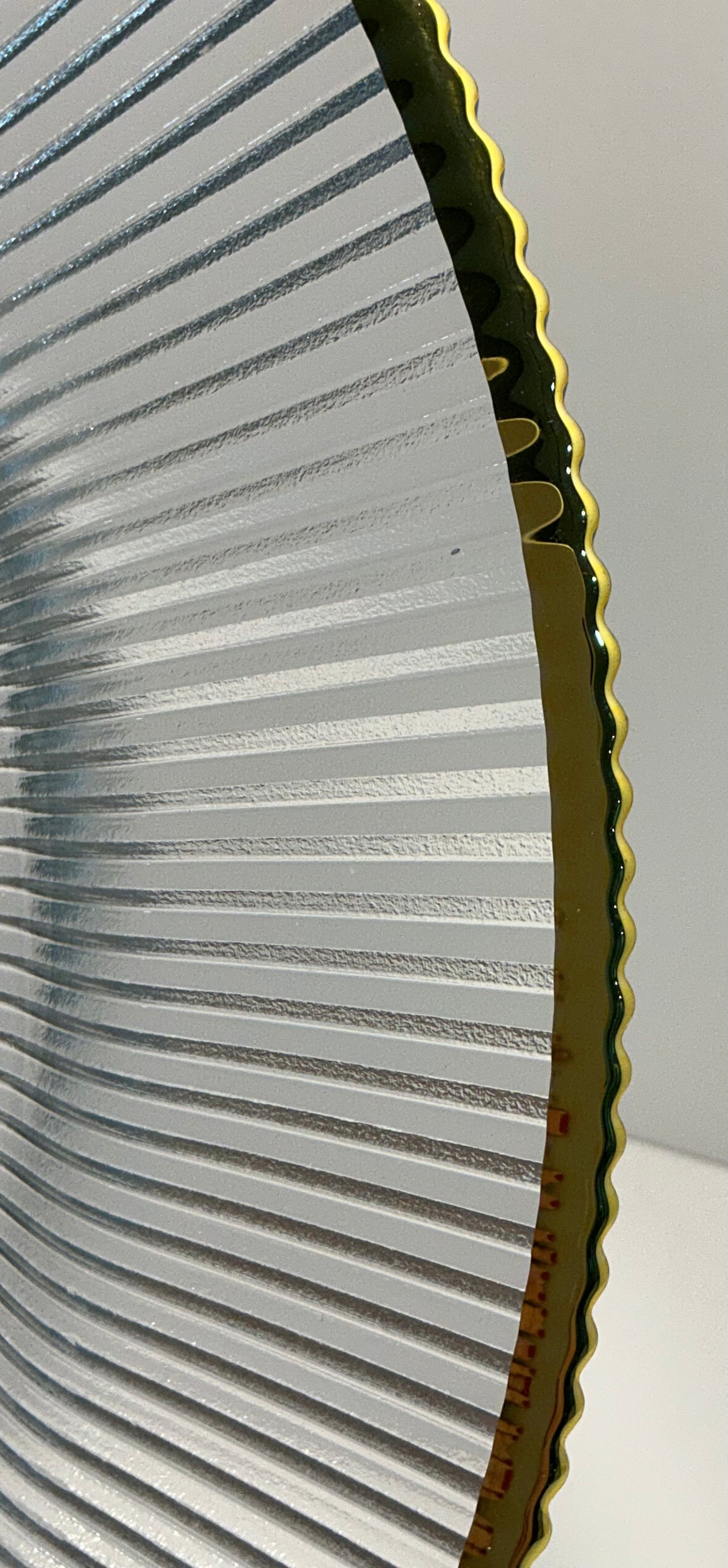 Clear Textured Glass Charger Plate w/ Gold Rim 13” multi use, make a perfect gift