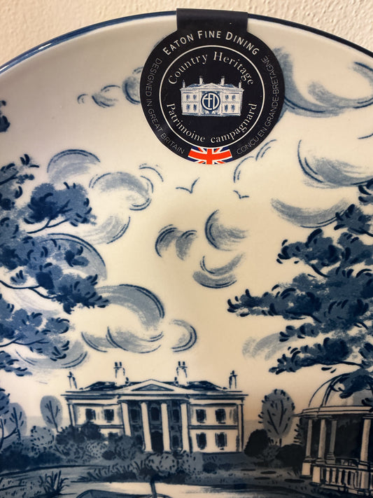 Eaton Fine Dining Country Heritage Blue 8" Salad Plates Set of Two New