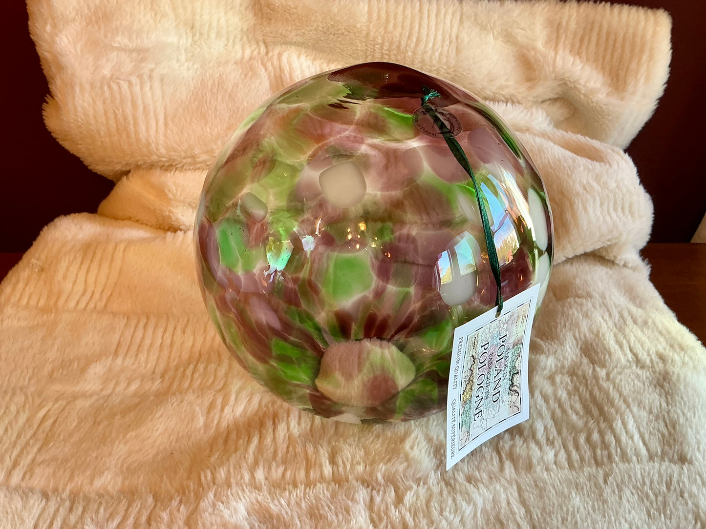 Zorza Handmade Glass Mouth Blown and Decorated 7” Polish Craftsmanship