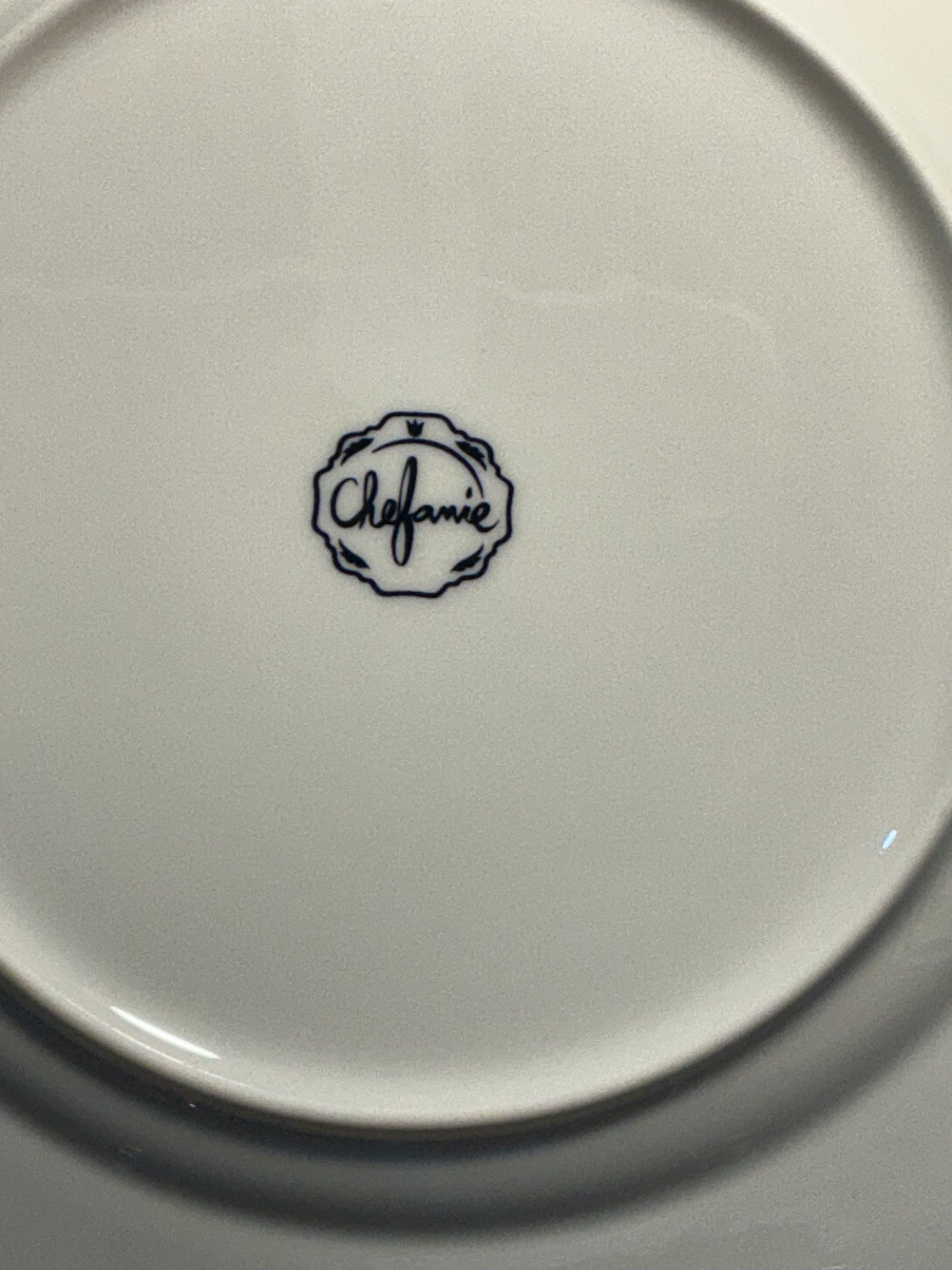 Chefanie Signature 10.5” Dinner Plate. Bone China
