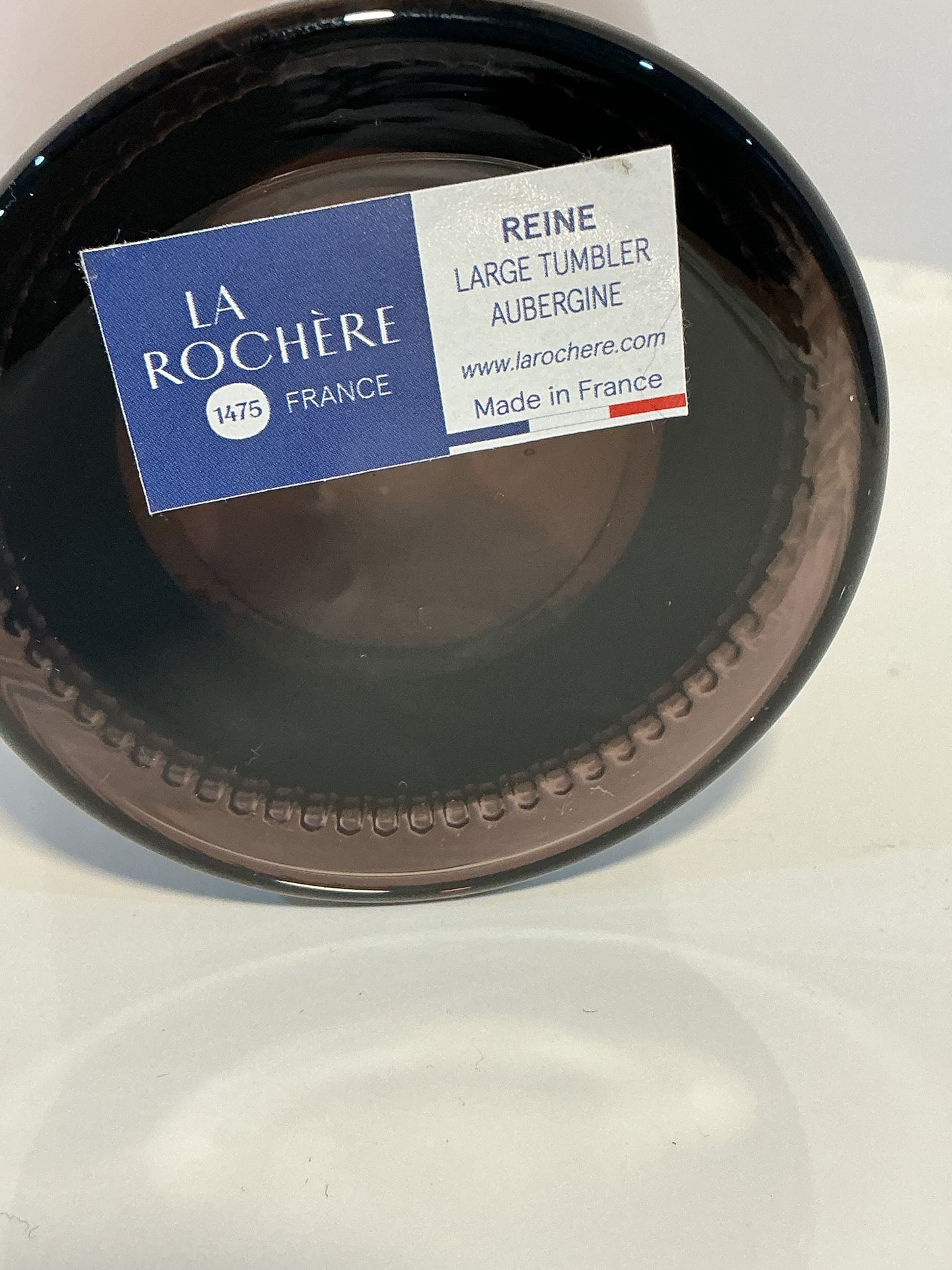 La rochère Bee Collection large Tumbler Aubergine Color, Made in France