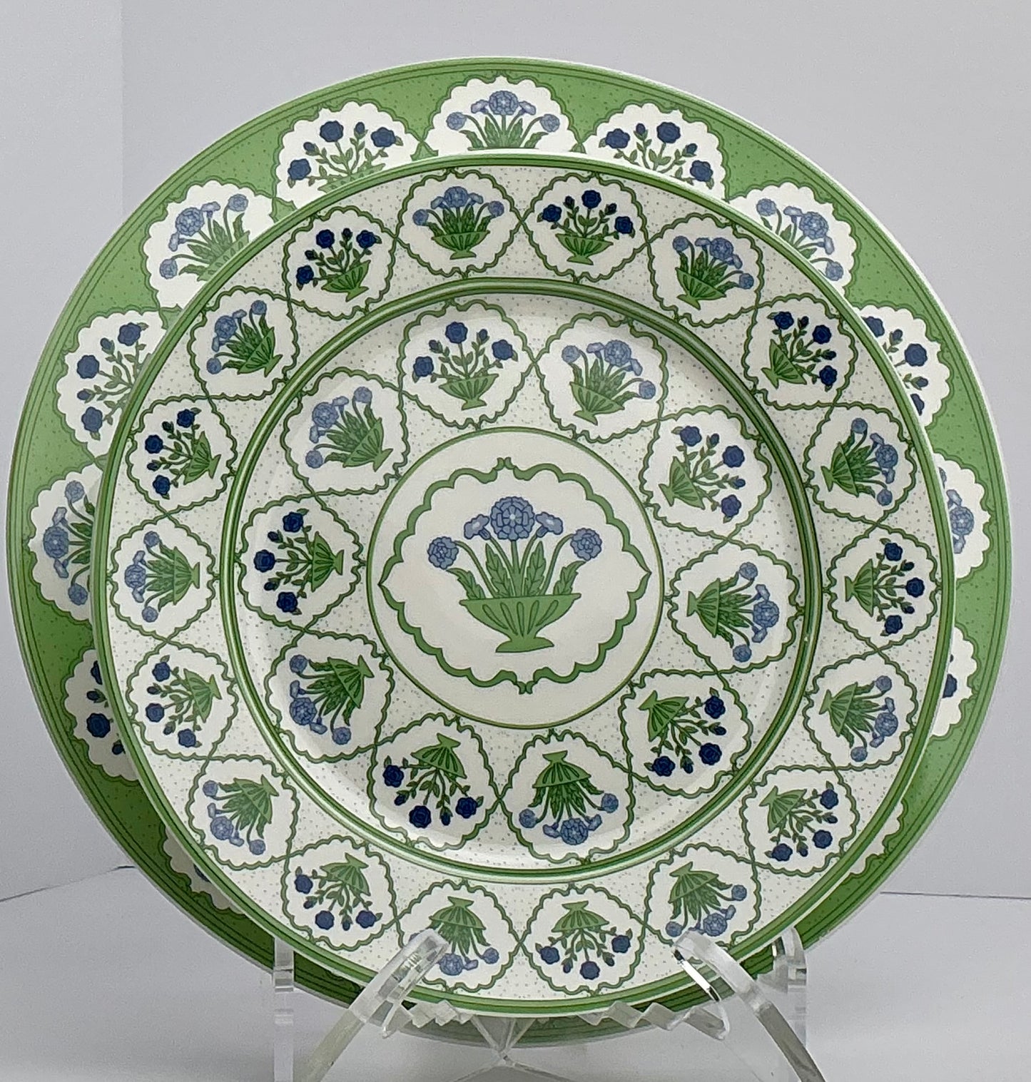 Grace’s Teaware Ceramic Plate Set / Dinner & Salad Plates / Blue Floral OR Green Design