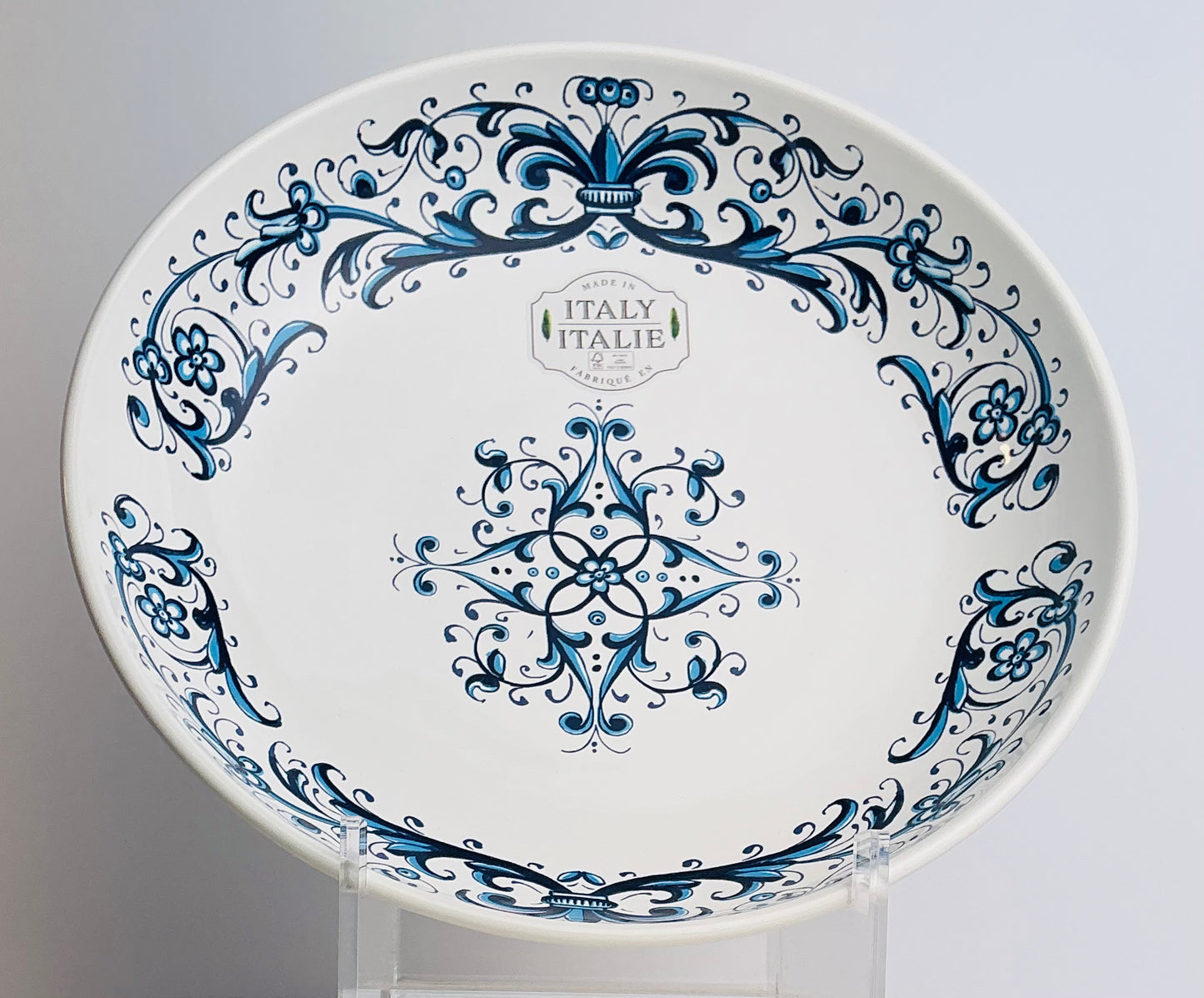 Nova Deruta Italian Hand Painted Ceramic Serving Bowl 12" – 3 Patterns – Made in Italy
