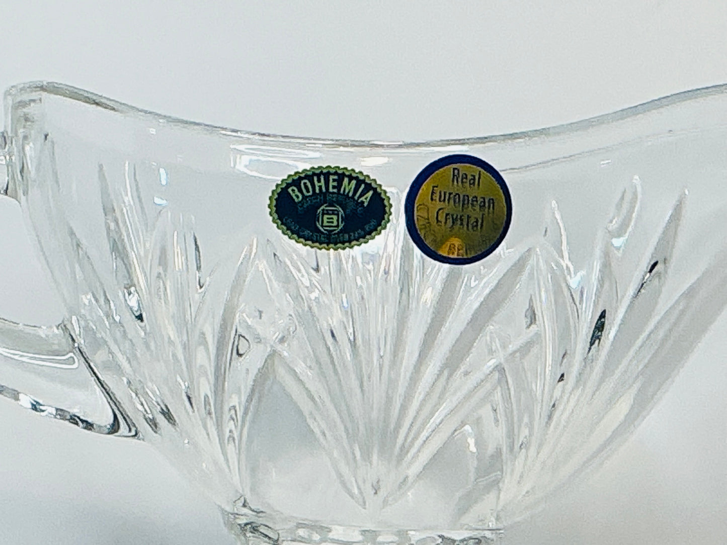 Bohemia Czech Republic Lead Crystal Gravy Boat